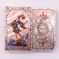 Jeu de Cartes De Tarot Avec Dorure Rose - Phases de La Lune - Avec Livret