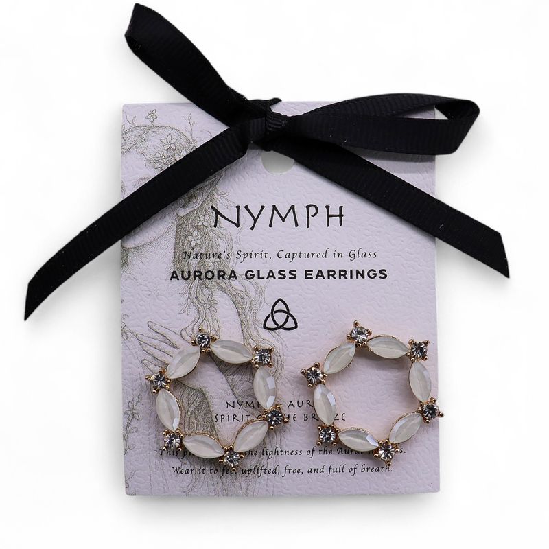 Boucles d’Oreilles Perles - Verre Vintage - Anneaux