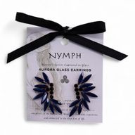 Boucles d’Oreilles Bleu Royal - Verre Vintage - Fées