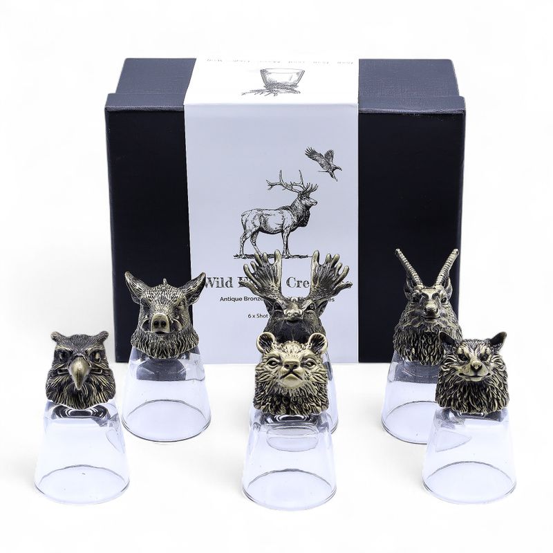 Verres À Shot (50 Ml) – Créatures Sauvages De La Forêt – Bronze Antique