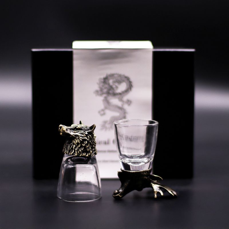 Verres À Shot (50 Ml) – Créatures Sauvages De La Forêt – Bronze Antique