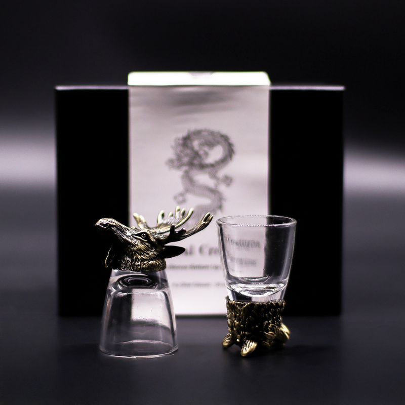 Verres À Shot (50 Ml) – Créatures Sauvages De La Forêt – Bronze Antique