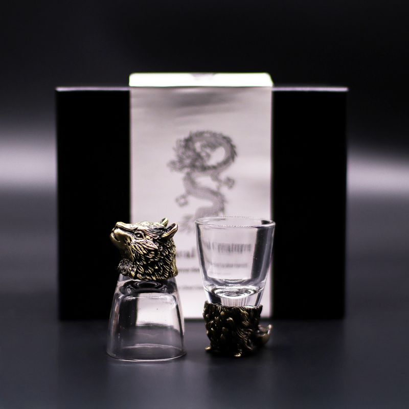 Verres À Shot (50 Ml) – Créatures Sauvages De La Forêt – Bronze Antique