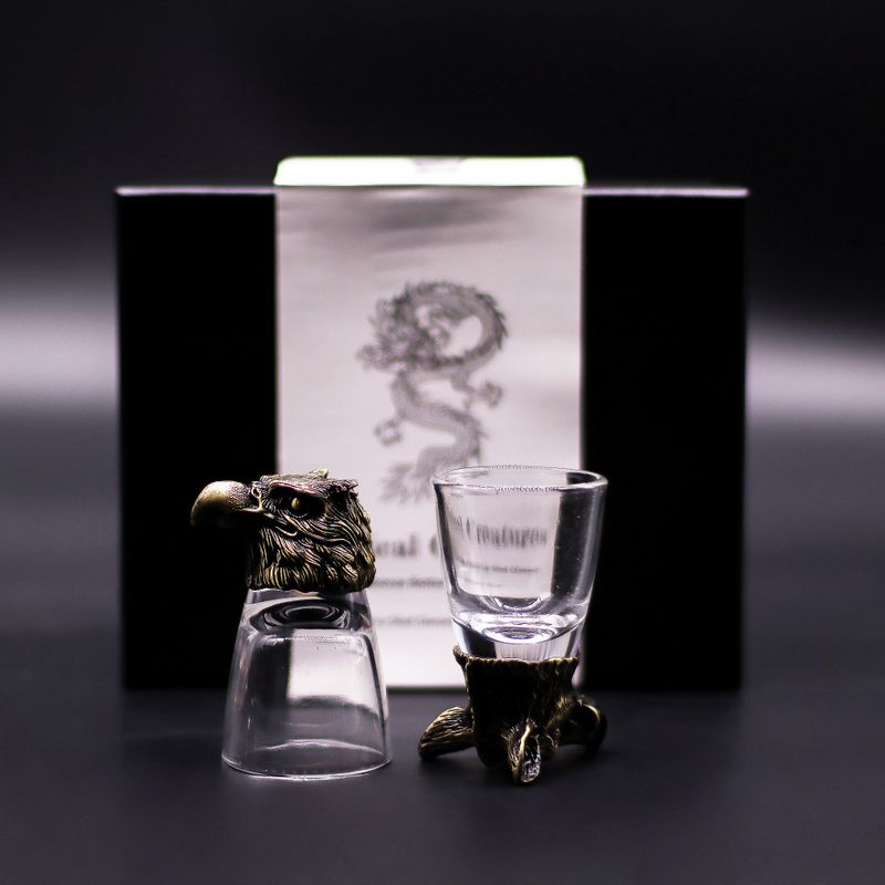 Verres À Shot (50 Ml) – Créatures Sauvages De La Forêt – Bronze Antique
