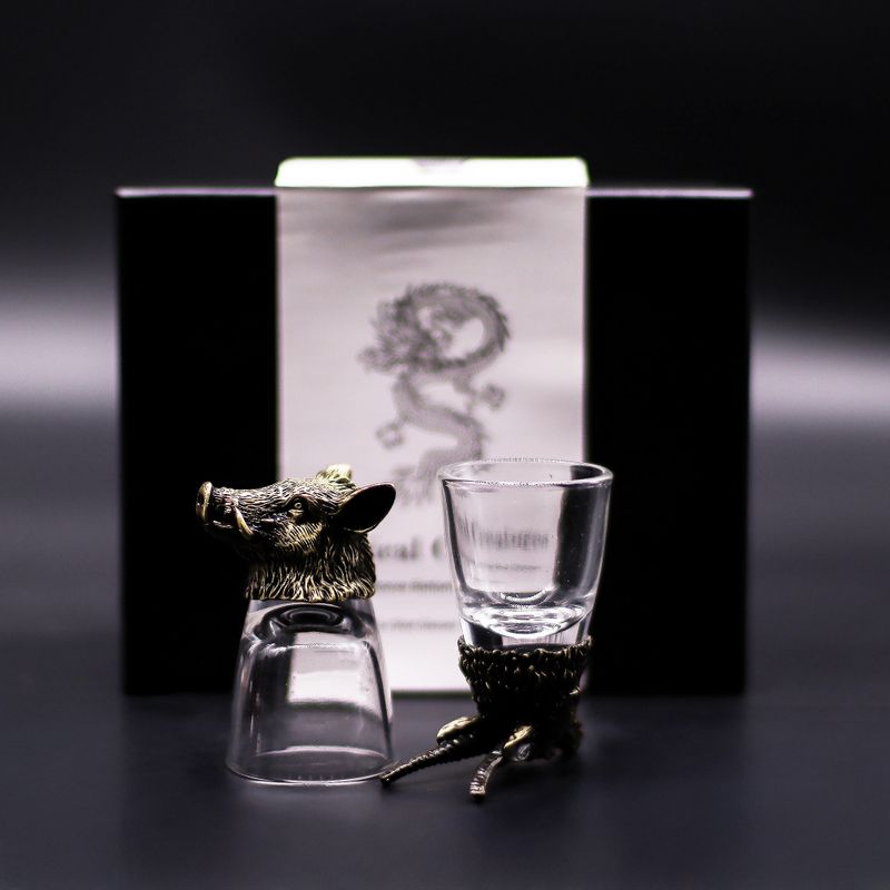 Verres À Shot (50 Ml) – Créatures Sauvages De La Forêt – Bronze Antique