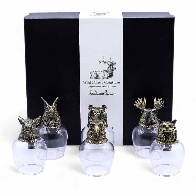 Verres à Shot (100 Ml) – Créatures Sauvages De La Forêt – Bronze Antique