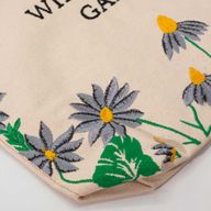 Tote Bag en Coton – Broderie Jardin de Fleurs Sauvages (Fleurs Violettes)