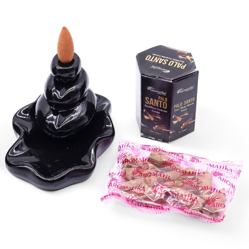 Paquet de 10 Cônes d'Encens Masala à Refoulement - Palo Santo