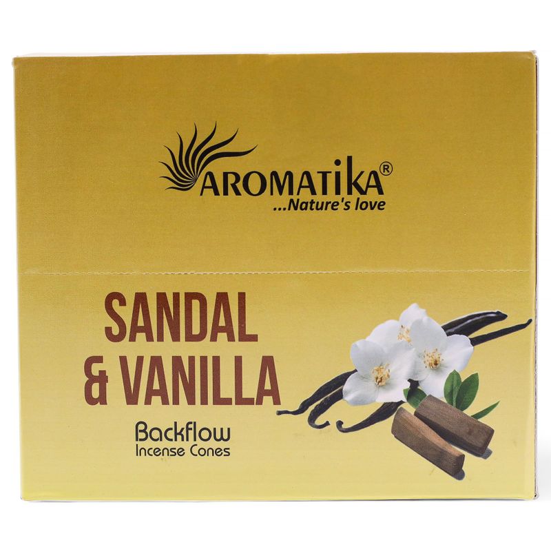 Paquet de 10 Cônes d'Encens Masala à Refoulement - Bois de Santal & Vanille