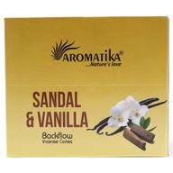 Paquet de 10 Cônes d'Encens Masala à Refoulement - Bois de Santal & Vanille