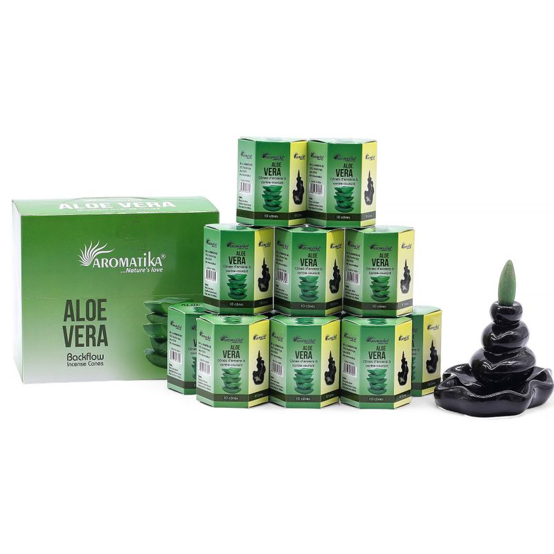 Paquet de 10 Cônes d'Encens Masala à Refoulement - Aloe Vera