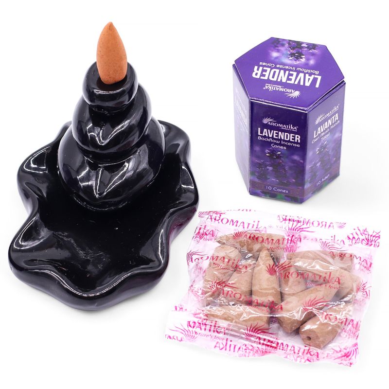 Paquet de 10 Cônes d'Encens Masala à Refoulement - Lavande
