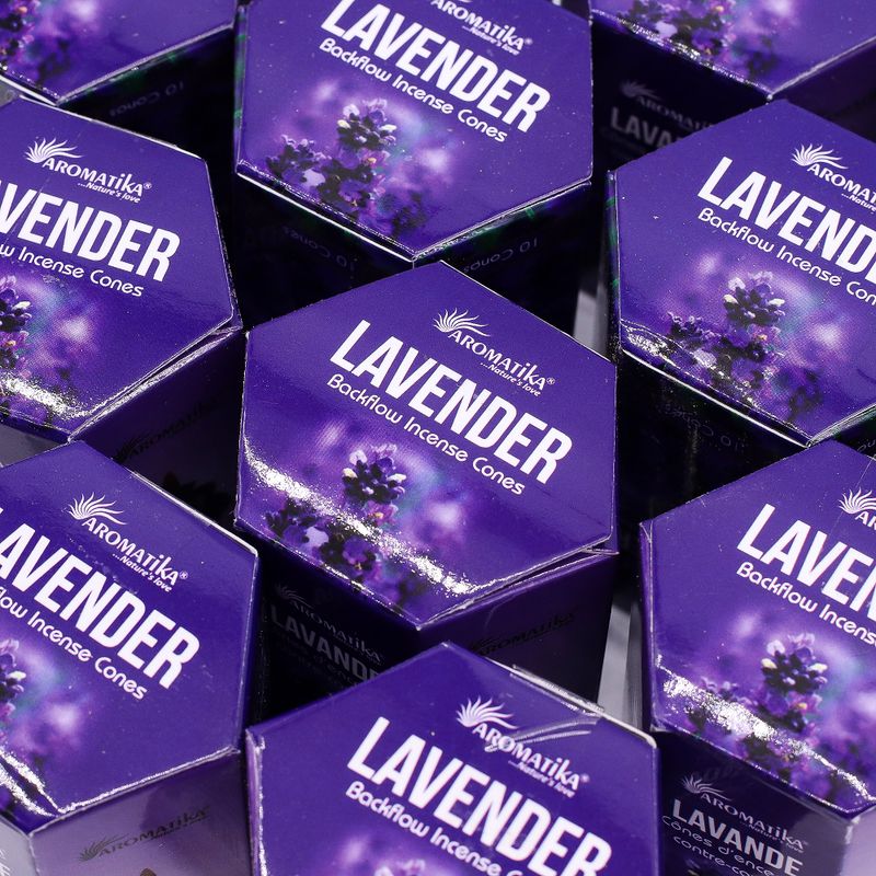 Paquet de 10 Cônes d'Encens Masala à Refoulement - Lavande