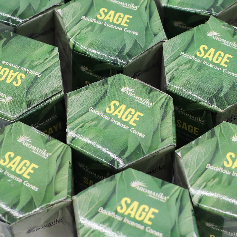 Paquet de 10 Cônes d'Encens Masala à Refoulement - Sauge