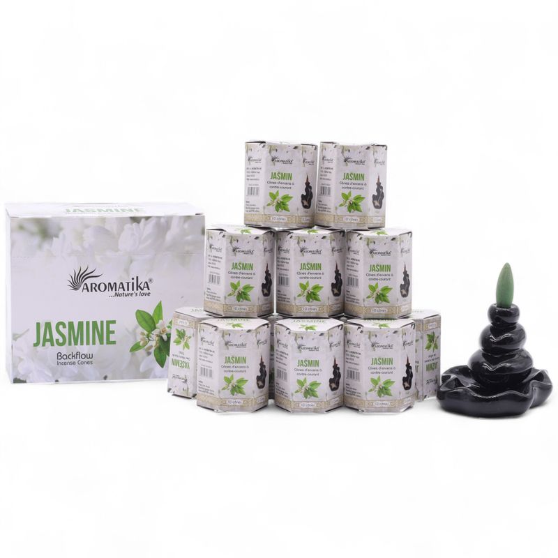 Paquet de 10 Cônes d'Encens Masala à Refoulement - Jasmin