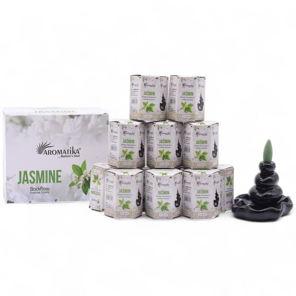 Paquet de 10 Cônes d'Encens Masala à Refoulement - Jasmin