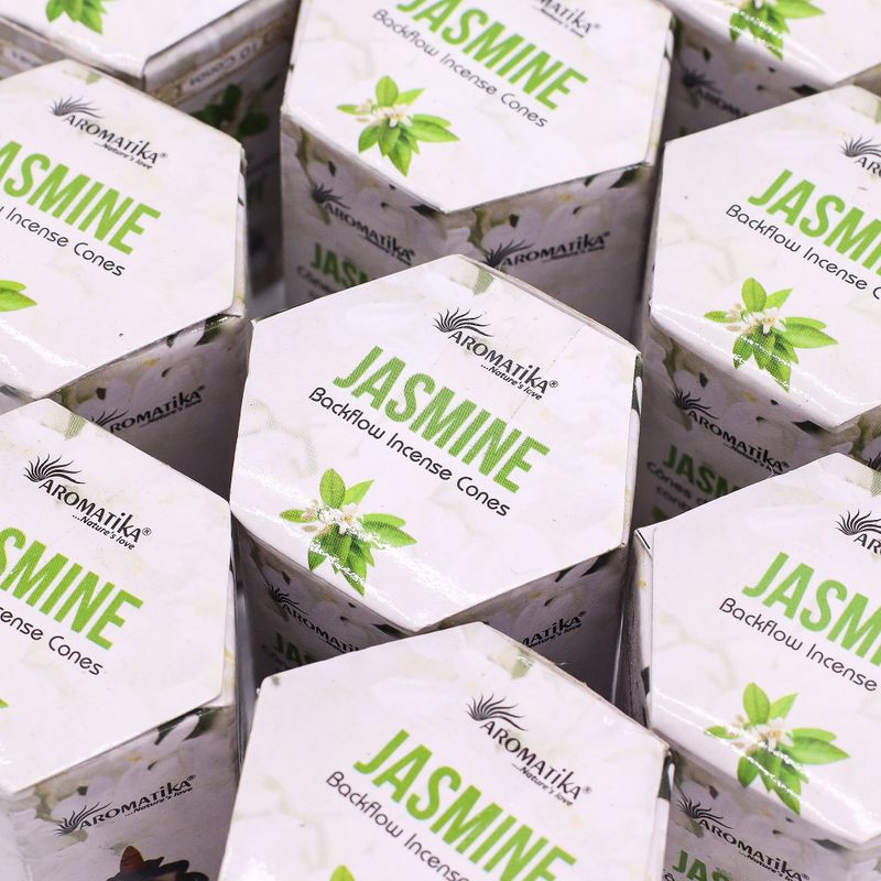 Paquet de 10 Cônes d'Encens Masala à Refoulement - Jasmin