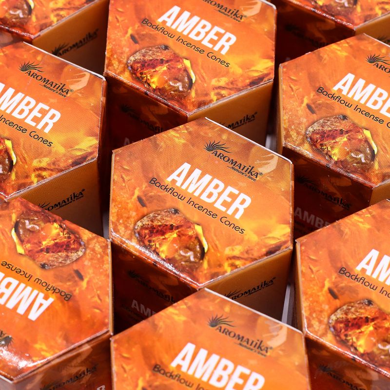 Paquet de 10 Cônes d'Encens Masala à Refoulement - Ambre