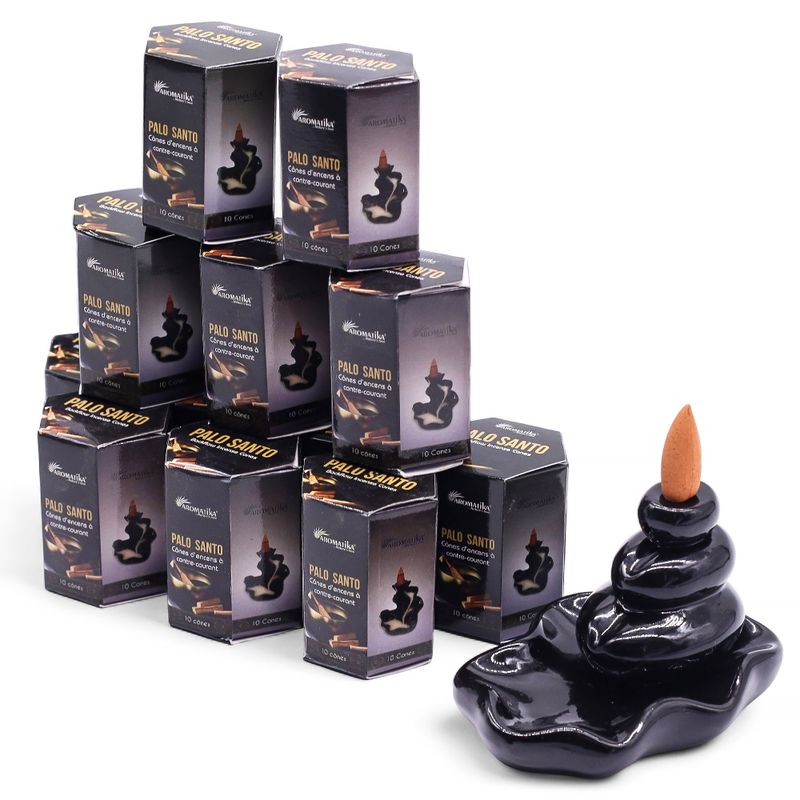 Paquet de 10 Cônes d'Encens Masala à Refoulement - Palo Santo