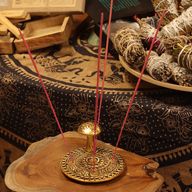 Porte-Encens Assiette Champignon Effet Laiton
