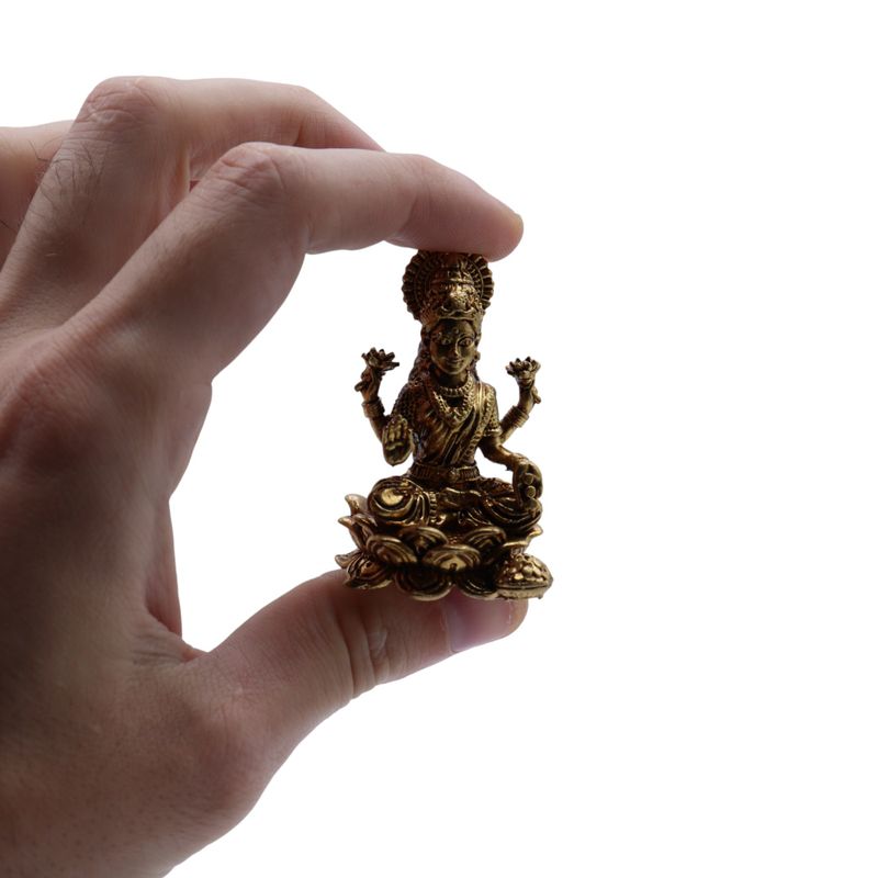 Dieux Miniatures En Laiton – Lakshmi (52 G) – 49 Mm