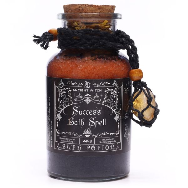 Potion De Bain De Sorcière Ancienne & Amulette En Cristal De Citrine - Succès