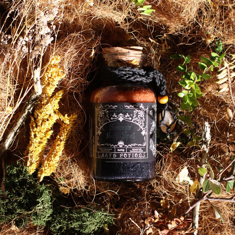 Potion De Bain De Sorcière Ancienne & Amulette En Cristal De Citrine - Succès
