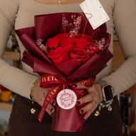 Grand Bouquet De Roses Rouges - L’Amour Est Éternel - Carte Cadeau