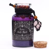 Potion De Bain De Sorcière Ancienne & Amulette En Quartz Rose - Amour