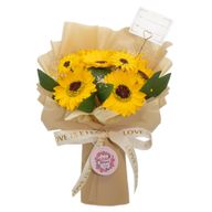 Grand Bouquet De Tournesols - L’Amour Est Éternel - Carte Cadeau