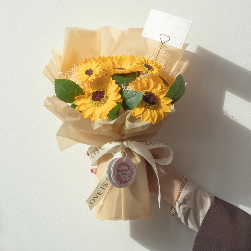 Grand Bouquet De Tournesols - L’Amour Est Éternel - Carte Cadeau
