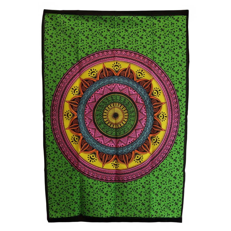 Art Mural En Coton (70x110cm) - Mandala Vibrant