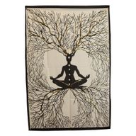 Art Mural En Coton (70x110cm) - Connexion De La Terre & Chakra