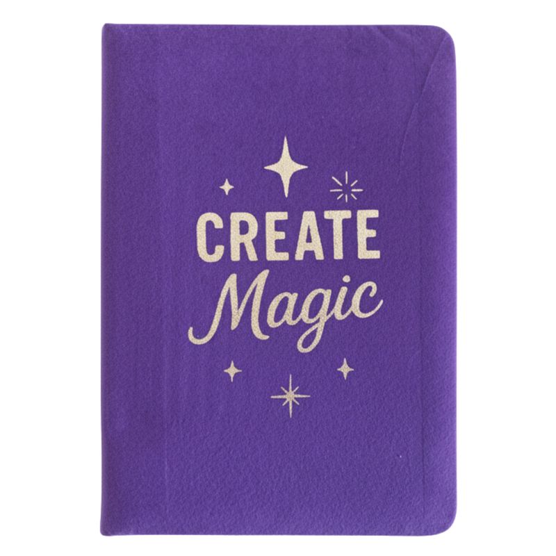 Carnet Velours - 80 pages "Create Magic" Violet