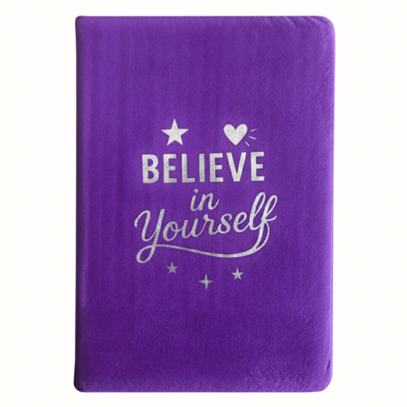 Carnet Velours - 80 pages "Believe In Yourself" Lavande