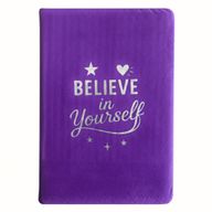 Carnet Velours - 80 pages "Believe In Yourself" Lavande