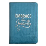 Carnet Velours - 80 pages "Embrace The Journey" Bleu Clair