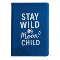 Carnet Velours - 80 pages "Stay Wild Moon Child" Bleu Foncé