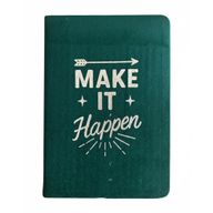 Carnet Velours - 80 pages "Make it Happen" Vert Foncé