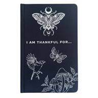 Journal de Gratitude Noir - 120 pages "I am Grateful For" avec Bordure Argentée