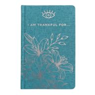 Journal de Gratitude Bleu - 120 pages "I Am Grateful For" avec Bordure Argentée