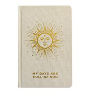 Journal de Gratitude Ivoire - 120 pages "My Days Are Full Of Sun" avec Bordure Dorée
