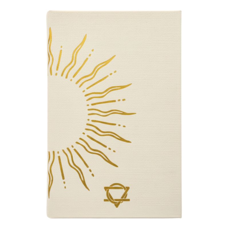 Journal de Gratitude Ivoire - 120 pages "My Days Are Full Of Sun" avec Bordure Dorée