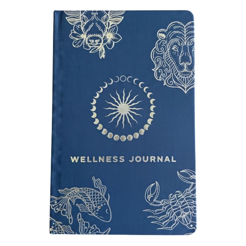 Journal de Bien-être Bleu Minuit – 120 pages – Zodiaque Argent