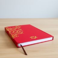 Journal de Bien-Être Rouge - 120 pages - Mandala Doré et Lotus