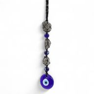 Pendentif Pierre Suspendue – Pierres et Perles de Pyrite – Œil Protecteur