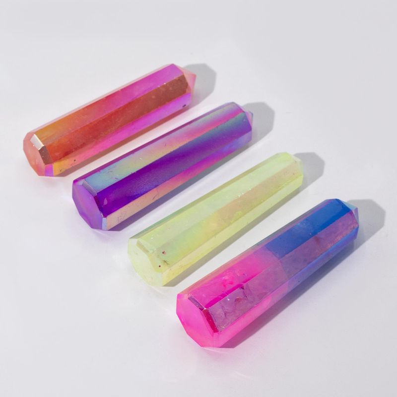 Obélisques En Pierres Précieuses, env. 9 cm – Quartz Cristal Aura – Vert Pâle