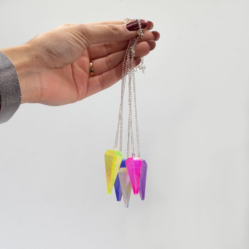 Pendule à Six Faces – Cristal Aurore Pêche – 4 cm