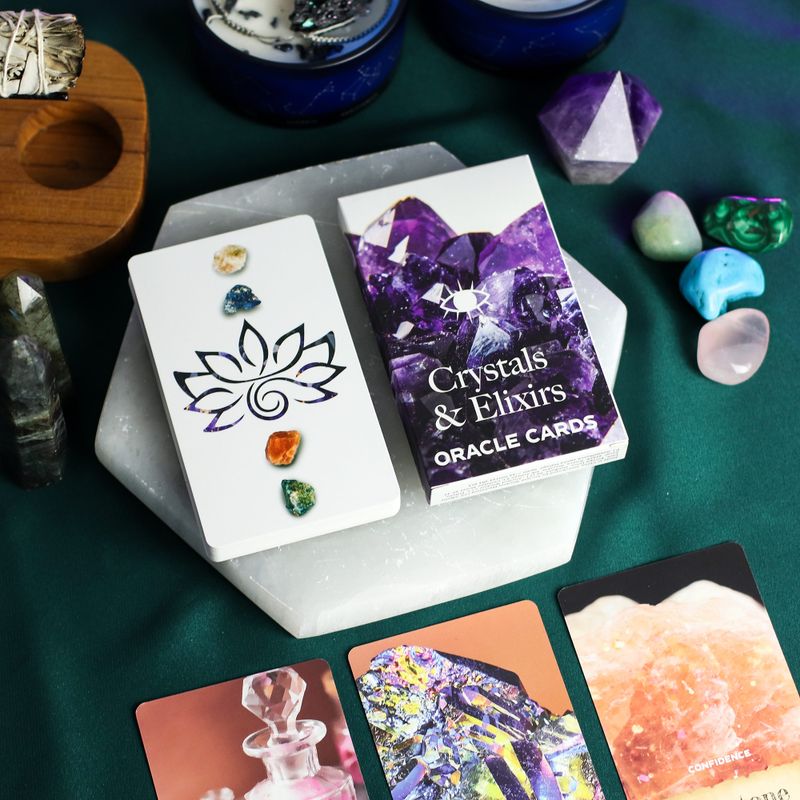 Cartes Oracle Cristaux & Élixirs – Jeu Énergie Curative