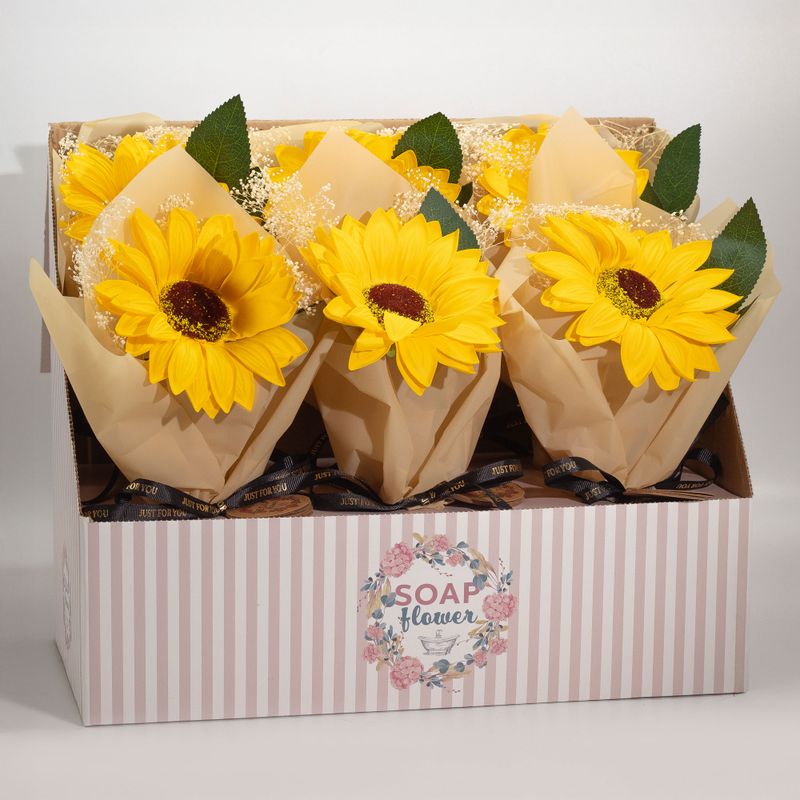 Fleurs de Savon Prêt A la Vente- Bouquet de Tournesol